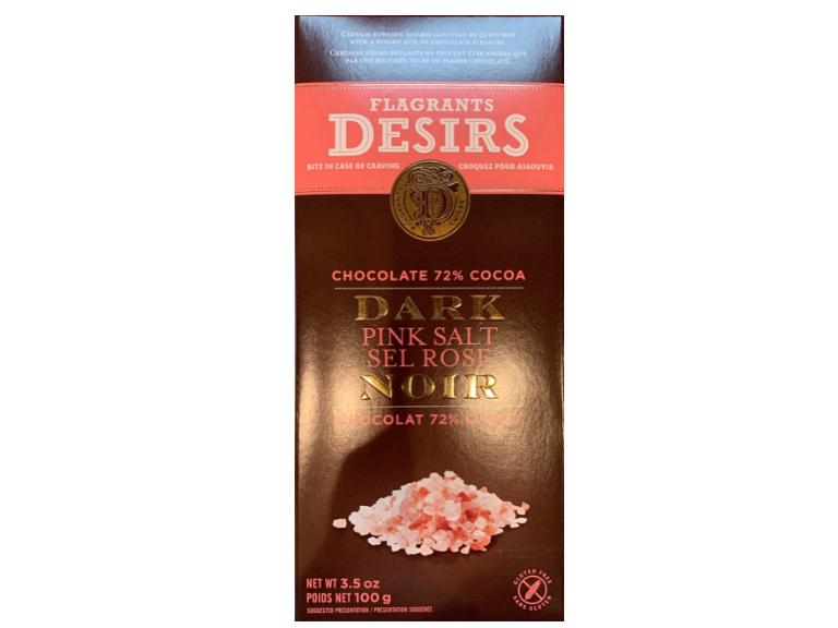 Desirs Dark Chocolate 72% Pink Salt