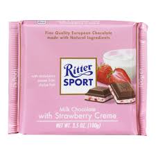 Ritter Sport Milk Chocolate With Strawberry Creme