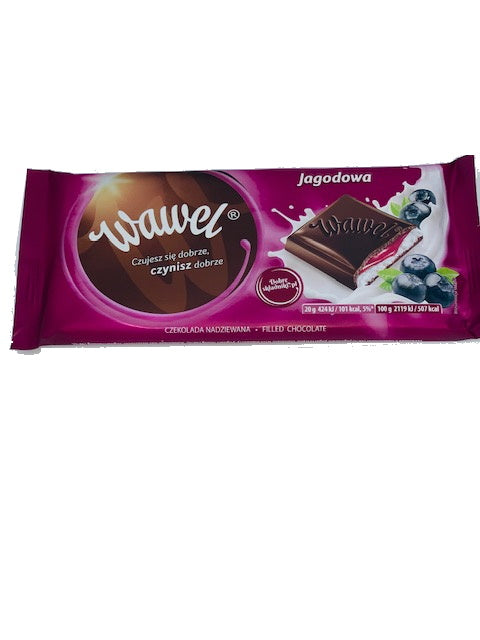 Wawel Dark Chocolate With Blueberry Jelly Filling