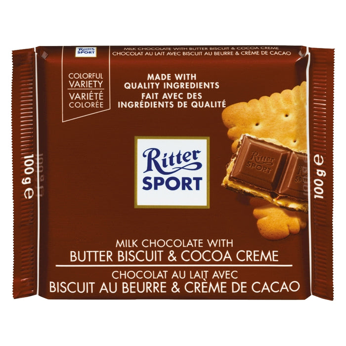 Ritter Sport Milk Chocolate With Butter Biscuit & Cocoa Creme