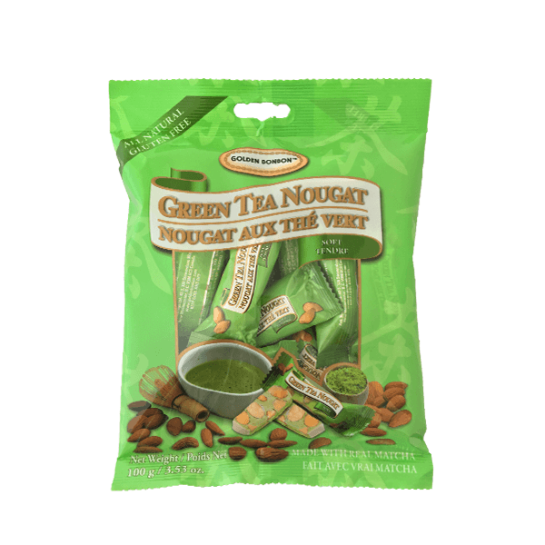 Soft Honey Almond Nougat – Matcha Green Tea 100g