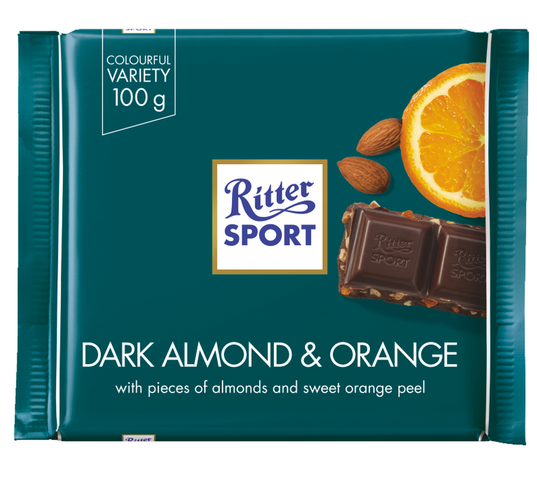Ritter Sport Dark Chocolate With Almond & Orange