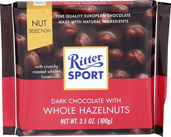 Ritter Sport Dark Chocolate With Whole Hazelnuts