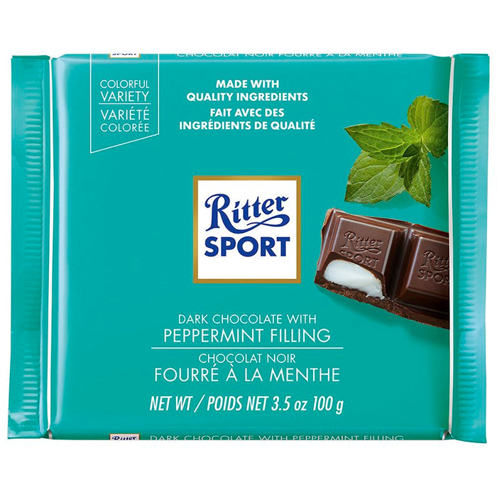 Ritter Sport Dark Chocolate With Peppermint Filling