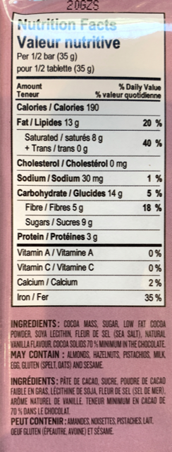 Dolfin 70% Cocoa & Sea Salt