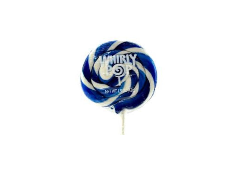 Whirly Pop -Royal Blue and White (Raspberry)  1.5 oz
