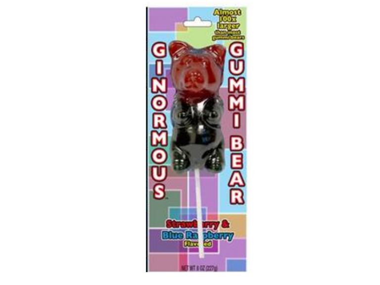 Ginormous Gummi Bear Strawberry & Blueberry